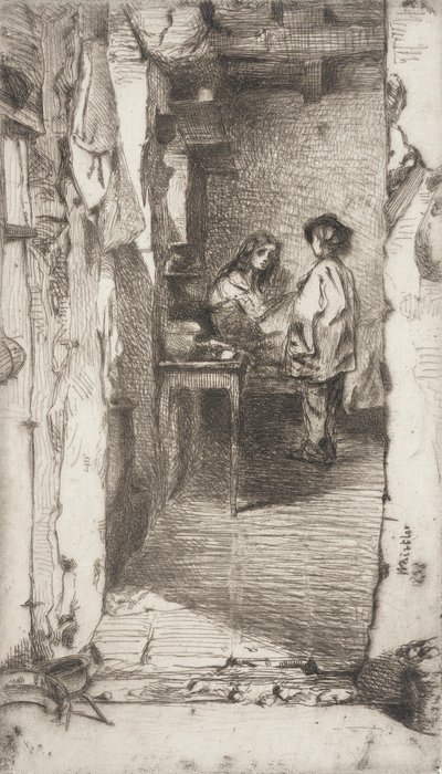 Rag Pickers, Quartier Mouffetard, Paris by James McNeill Whistler