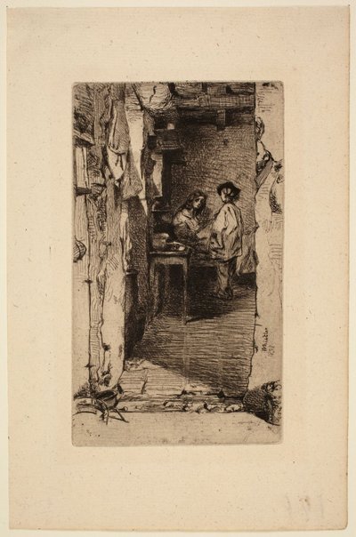 Rag Pickers, Quartier Mouffetard, Paris by James McNeill Whistler