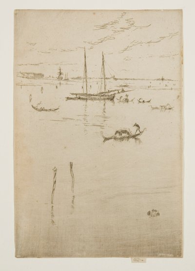 The Little Lagoon, from the Twelve Etchings, also known as the First Venice Set by James McNeill Whistler