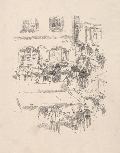 The Market Place, Vitre by James McNeill Whistler