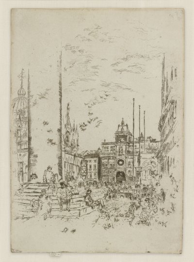 The Piazzetta, from the First Venice Set (Venice, A Series of Twelve Etchings) by James McNeill Whistler