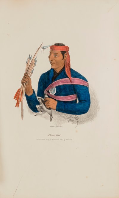 A Miami Chief, from The Aboriginal Portfolio by James Otto Lewis