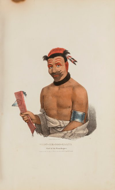 WADT-HE-DOO-KAANA; Chief of the Winnebagoes, from The Aboriginal Portfolio by James Otto Lewis