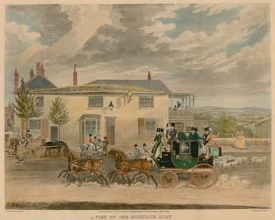 A view of the Highgate Road by James Pollard