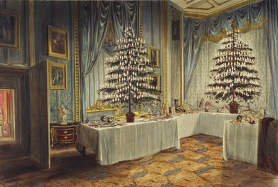 Christmas Trees of the Duchess of Kent and the Royal Children at Windsor Castle, 1850 by James Roberts