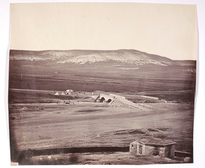 Tractir Bridge. Crimean War. Traktir Bridge on the River Chernaya near Balaklava. by James Robertson