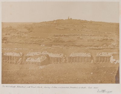 View from the Mamelon towards the Malakhov, 1855 by James Robertson