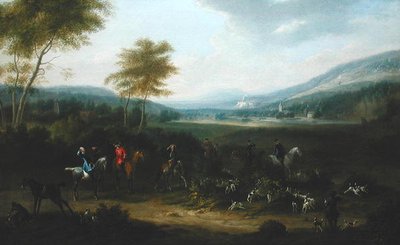 A Hunting Party in a Landscape, c.1730 by James Ross