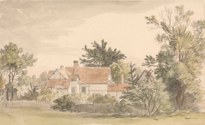 Cottages and Trees with a Fence by James Stark