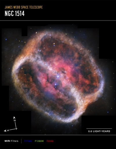 Planetary Nebula NGC 1514 by James Webb Space Telescope (NASA)