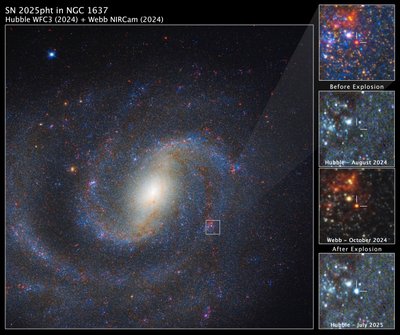 SN 2025pht in NGC 1637 by James Webb Space Telescope (NASA)