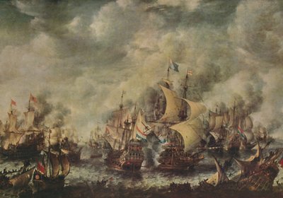 Sea Fight Between the English and Dutch Off Ter Heyde, August, 1653, 1914 by Jan Abrahamsz. Beerstraten