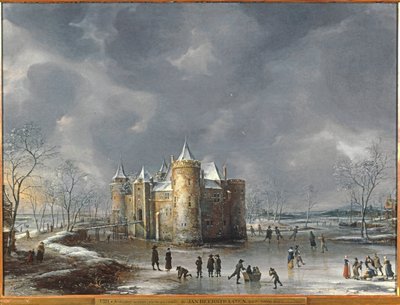 The Castle of Muiden in Winter by Jan Abrahamsz. Beerstraten