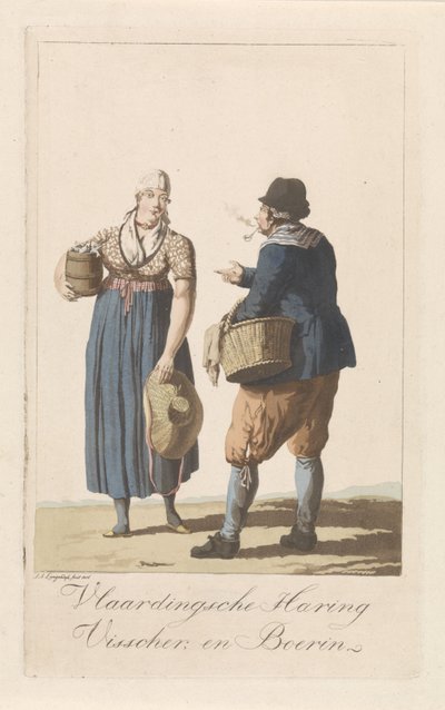 Vlaardingen Fishermen Types by Jan Anthonie Langendijk Dzn
