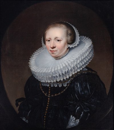 Portrait of a Lady in a Painted Oval by Jan Anthonisz. van Ravesteyn