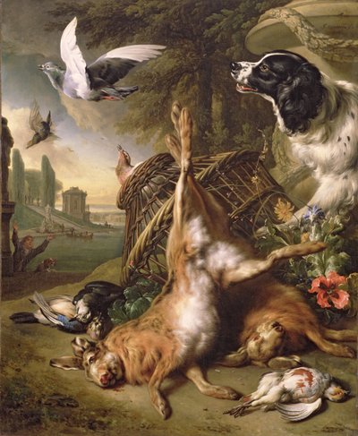 Still Life with Dead Game and Hares by Jan Baptist Weenix