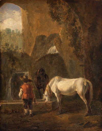 A Horse Drinking by Jan Both