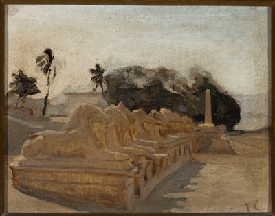 Avenue of Sphinxes in the Temple of Amun at Karnak. From a Journey to Egypt by Jan Ciągliński
