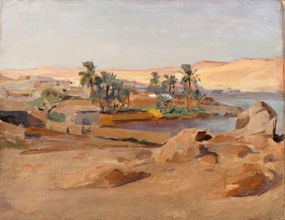 Nile near Aswan. From a journey to Egypt by Jan Ciągliński