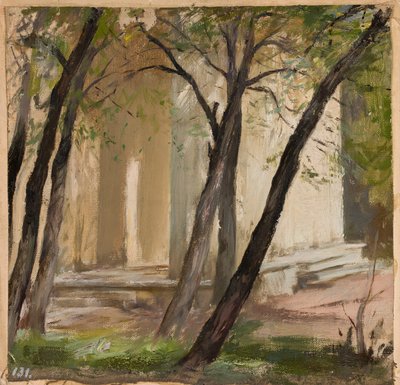 Garden of the Academy of Fine Arts in St. Petersburg by Jan Ciągliński