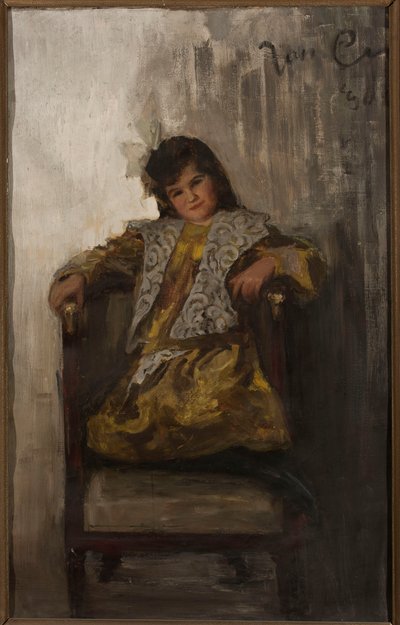 Portrait of a Girl, Daughter of Mr and Mrs Sachar by Jan Ciągliński
