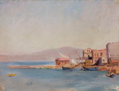 Harbor - Study. From a Journey to Constantinople by Jan Ciągliński