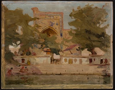 Old Bukhara - Mosque by the Lake. From a Journey to Turkestan by Jan Ciągliński