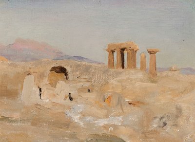 Temple of Apollo and Parnassus in Corinth. From a Journey to Greece by Jan Ciągliński