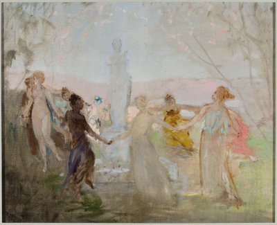 Sketch for the Painting "Procession around the Statue of Venus de Milo" by Jan Ciągliński