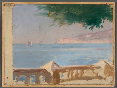 View of the Sea from the Villa Bachchi-Dere in Yalta. From a Trip to Crimea by Jan Ciągliński