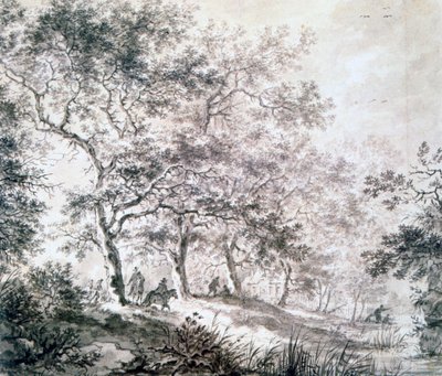 A Group of Trees at the Edge of Water by Jan Dirksz Both