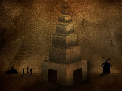 Mysterious Desert Tower by Jan Donckers