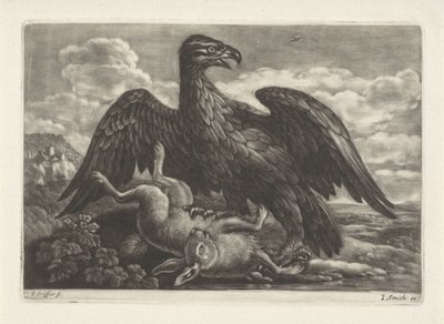 An Eagle Standing on a Hare by Jan Griffier (I) (attributed to workshop of)