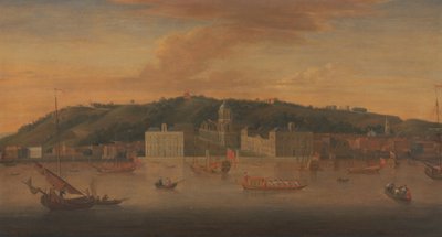 A View of Greenwich from the River with Many Boats by Jan Griffier I