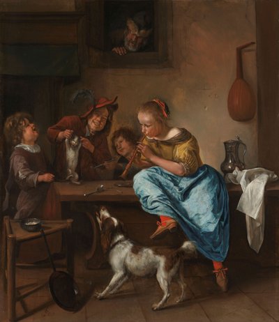 Children Teaching a Cat to Dance, Known as 