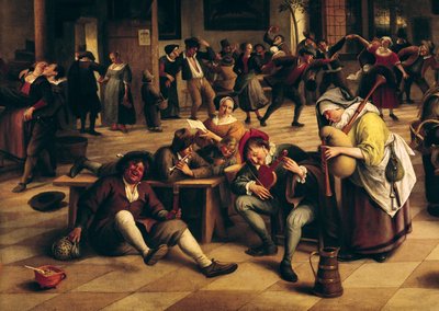 Feast in an Inn (detail) by Jan Havickszoon Steen