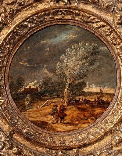 Figures Crossing a Heath with a Brisk Wind Blowing by Jan Josefsz. van (circle of) Goyen