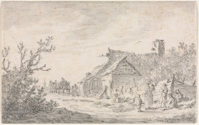 Landscape with a Cottage and Figures by Jan Josephsz van Goyen