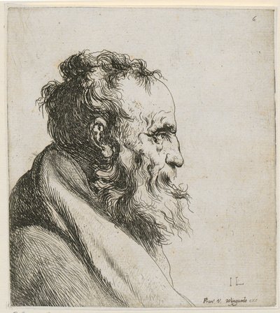 Bust of a Bearded Old Man, Profile to the Right by Jan Lievens