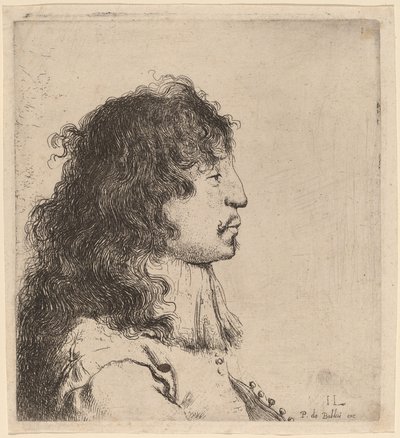 Bust of a Young Man in Profile, Facing Right by Jan Lievens