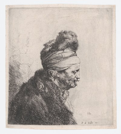 Bust of an Old Man Wearing a Fur Cap by Jan Lievens