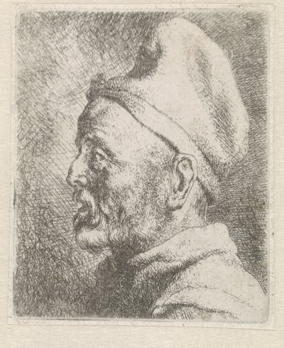 Head of an Old Man with High Cap by Jan Lievens