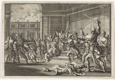 Riot and Struggle in the Temple at Jerusalem by Jan Luyken