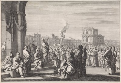 Sermon of Christ before the Temple by Jan Luyken