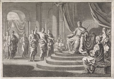 Zerubbabel Before King Darius by Jan Luyken