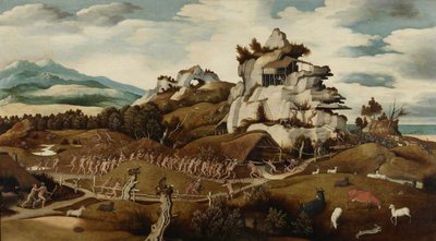 Landscape with an Episode from the Conquest of America, c.1535 by Jan Mostaert