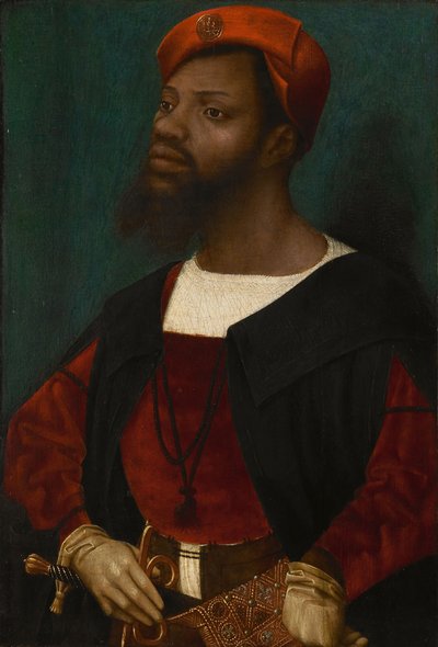 Portrait of an African man by Jan Mostaert