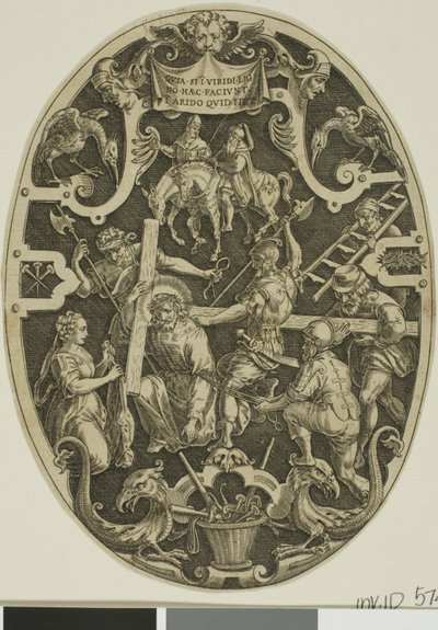 Carrying of the Cross, from Passion of Christ by Jan Sadeler I