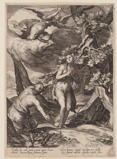 Expulsion from Eden, from History of the First Parents of Man by Jan Saenredam