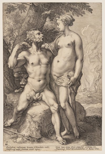 Pluto and Proserpina, from Three Paired Gods and Goddesses by Jan Saenredam